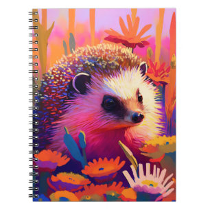 Hedgehog Animal Portrait Painting Wildlife Outdoor Notebook