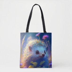 Hedgehog Animal Portrait Painting Wildlife Outdoor Tote Bag