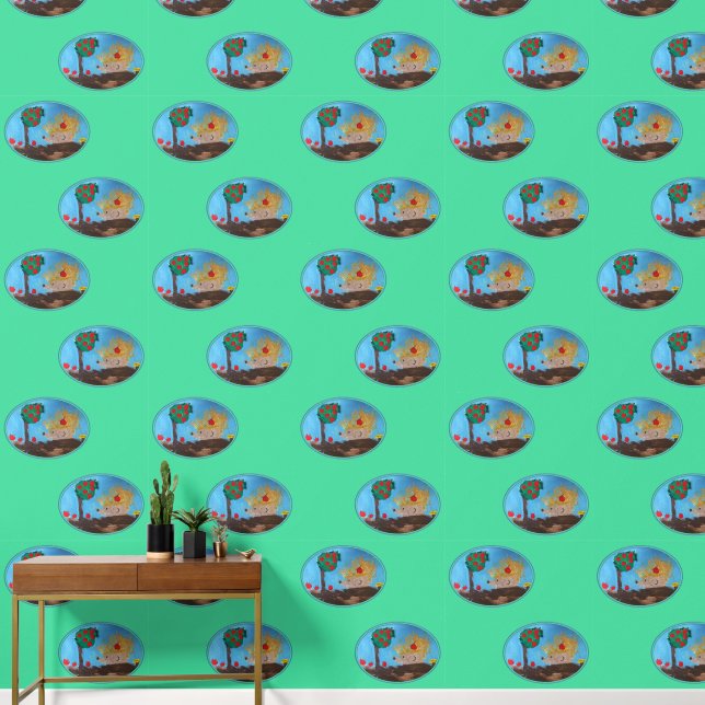 Hedgehog Art by Kids Wallpaper (Hallway)