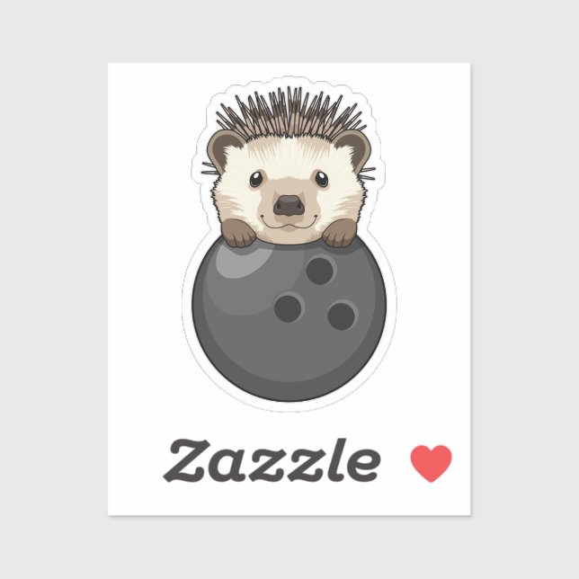 Hedgehog at Bowling with Bowling ball (Sheet)