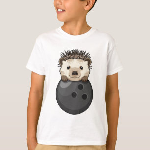 Hedgehog at Bowling with Bowling ball T-Shirt
