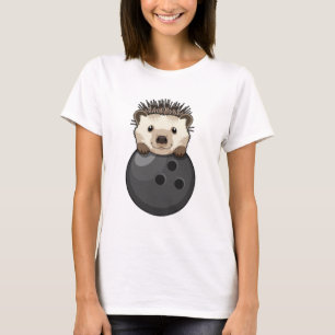 Hedgehog at Bowling with Bowling ball T-Shirt