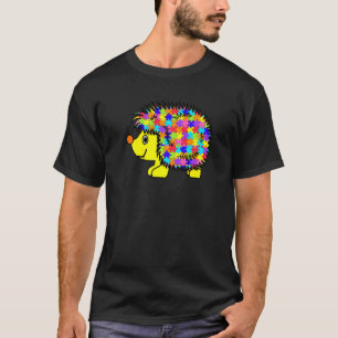 Hedgehog Autism Porcupine Jigsaw Puzzle Girls Boys T-Shirt