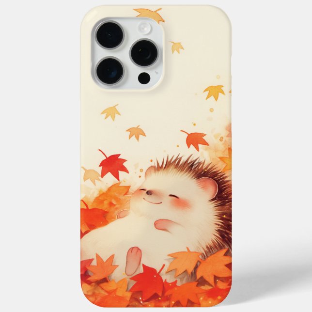 Hedgehog Autumn Nap Case-Mate iPhone Case (Back)