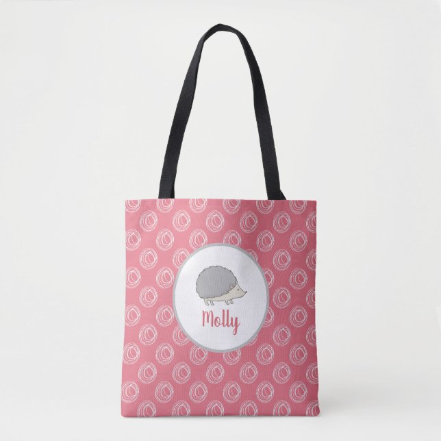 Hedgehog Be Joyful Always Personalised Tote Bag (Front)