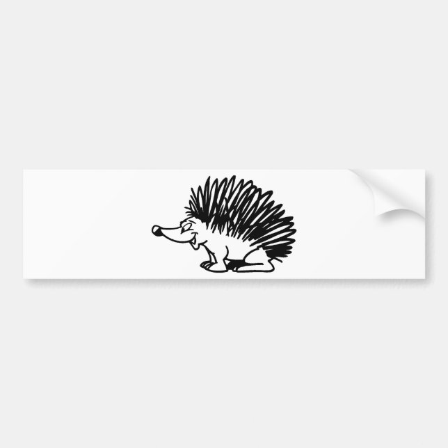 hedgehog bumper sticker (Front)