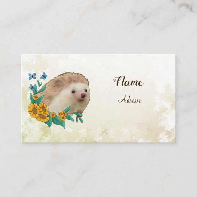hedgehog   business card (Front)