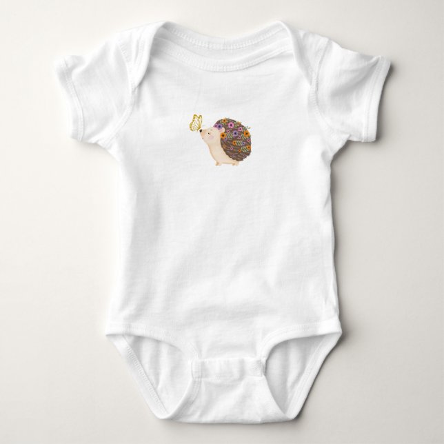 Hedgehog butterfly spring bodysuit  (Front)