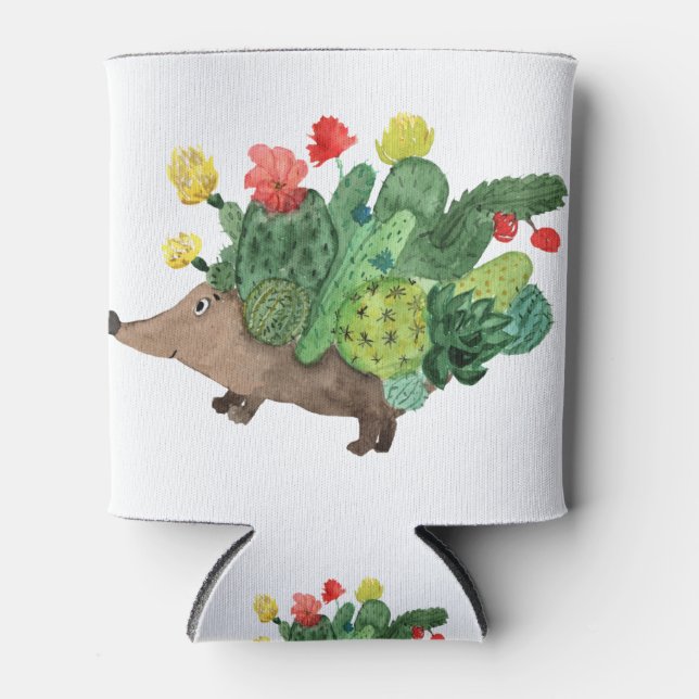 Hedgehog Cactus Flowers 4 CF Can Cooler (Front)