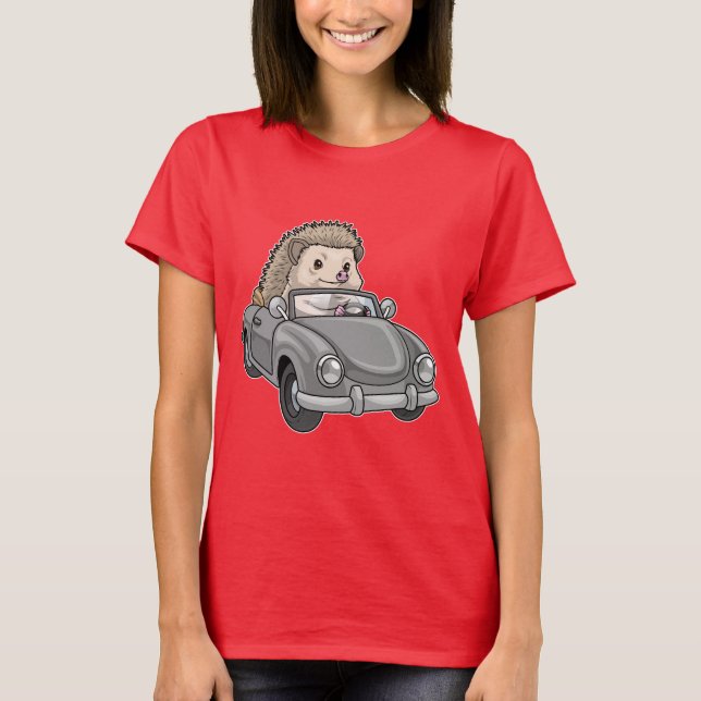 Hedgehog Car T-Shirt (Front)