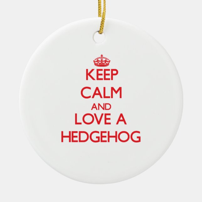 Hedgehog Ceramic Tree Decoration (Front)