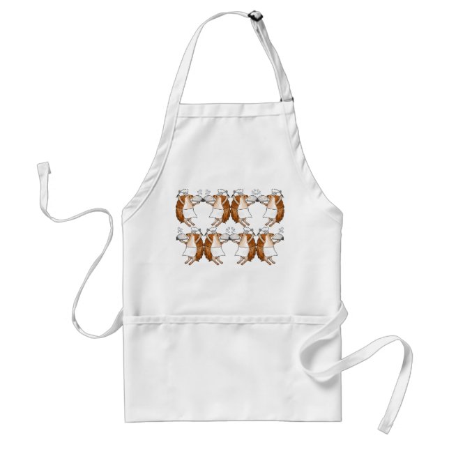 hedgehog chefs kitchen apron (Front)