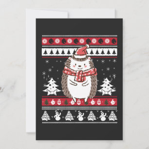 Hedgehog Christmas Invitation