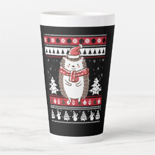 Hedgehog Christmas Latte Mug