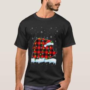 Hedgehog Christmas Santa Hat Cute Animals Xmas Li T-Shirt