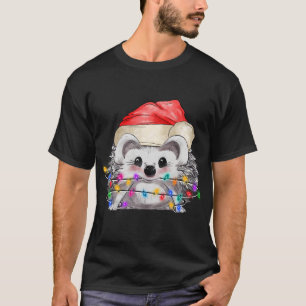 Hedgehog Christmas Tree Light Tangled Pajama Xmas  T-Shirt