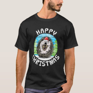 Hedgehog Christmas Wildlife Nature Xmas Funny T-Shirt