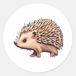 Hedgehog Classic Round Sticker