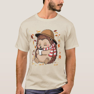 Hedgehog Coffee Shirt, Hedgehog Pumpkin Fall Shirt
