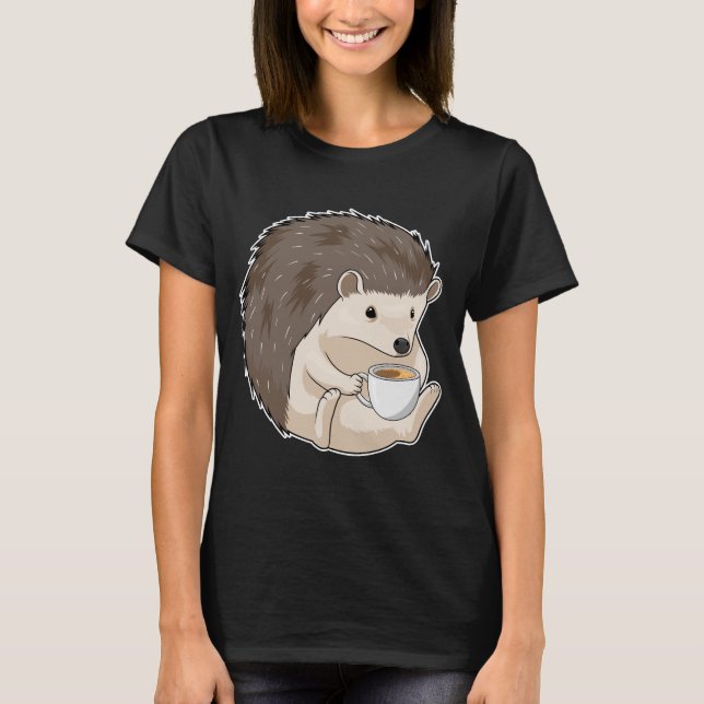 Hedgehog Coffee T-Shirt (Front)