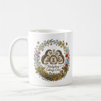 Hedgehog Cottage Crew Cute Family Floral Wreath Coffee Mug