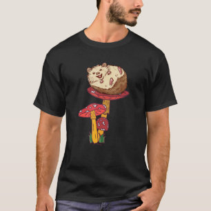 Hedgehog Cottagecore Mushroom Hedgehogs Hedge T-Shirt