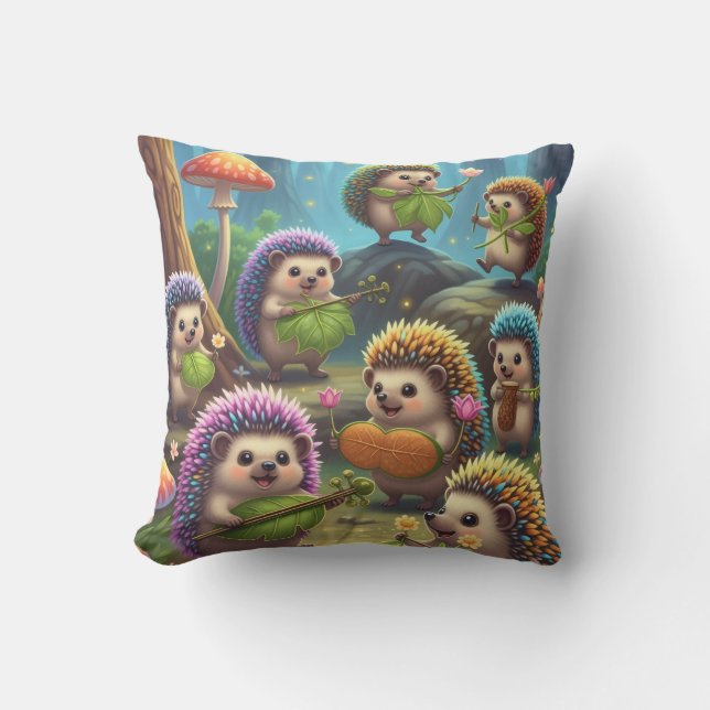 Hedgehog Cushion whimsical design (Front)