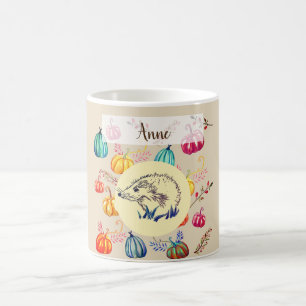 Hedgehog Custom Name Coffee Mug
