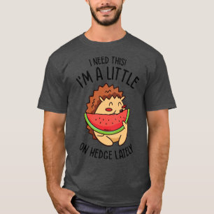 Hedgehog Cute Animal Watermelon Fruit Pet Food  T-Shirt