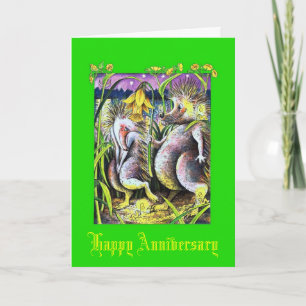 Hedgehog Emerald Wedding Anniversary Card