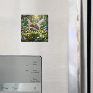 Hedgehog Fairy Whimsical Fantasy Magnet