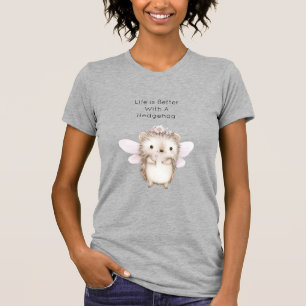 Hedgehog Fairy with Flowers T-Shirt
