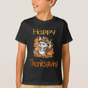 Hedgehog Fall Thanksgiving Happy Thanksgiving T-Shirt