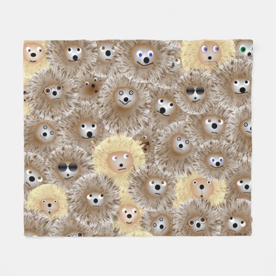 Hedgehog Fleece Blanket Zazzle.co.uk