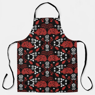Hedgehog Folk Art Apron