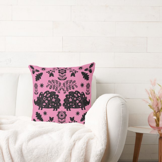Hedgehog Folk Art Cushion (Couch)