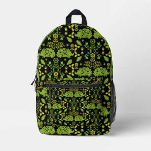 Hedgehog Folk Art Printed Backpack