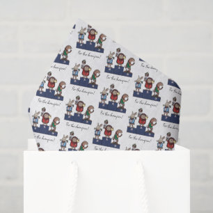 Hedgehog For The Champion! Well Done Gift Artwork Tissue Paper