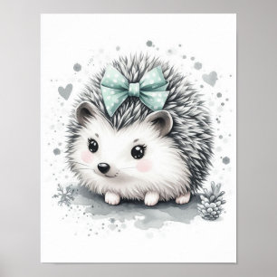 Hedgehog Forest Nursery Wall Art