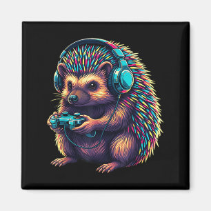 Hedgehog Gaming Animal Video Games Funny Hedgehog  Magnet