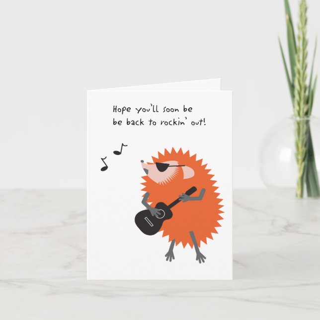 Hedgehog Get Well Card (Front)