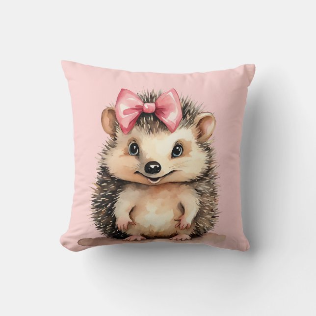 Hedgehog Girls Cushion (Front)