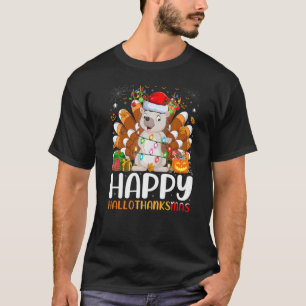 Hedgehog Halloween Christmas Happy Hallothanksmas T-Shirt