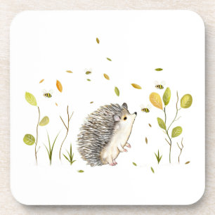 Hedgehog Hard plastic coaster