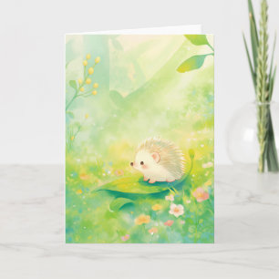 Hedgehog Haven in a Dreamy Garden Card