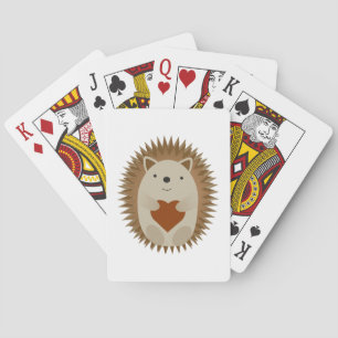 Hedgehog Heart Playing Cards