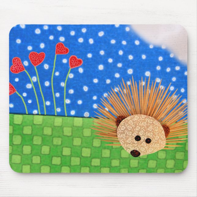 Hedgehog Hearts! Mouse Mat (Front)