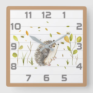 Hedgehog Home Decor Wall Clock
