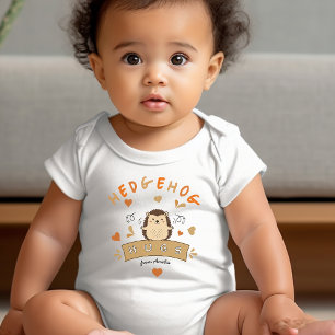 Hedgehog Hugs – Cute PersonaliSed Baby Bodysuit