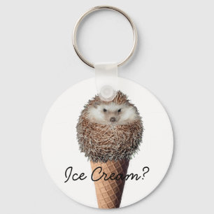 Hedgehog Ice Cream Key Ring